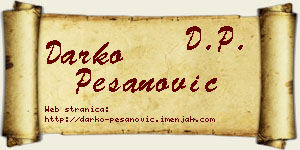 Darko Pešanović vizit kartica